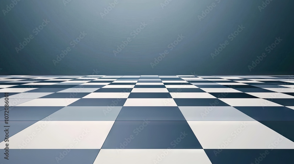 Poster modern geometric pattern with checkerboard design