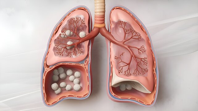 Chronic Obstructive Pulmonary Disease Awareness Day. pneumonia in a human lung model - Powered by Adobe