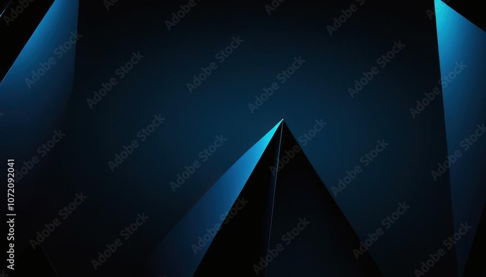 Poster modern black blue design abstract background with geometric shapes web banner template light pattern