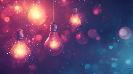 Colorful Hanging Lights with Bokeh Effect