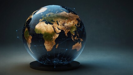 Technology whole world in globe