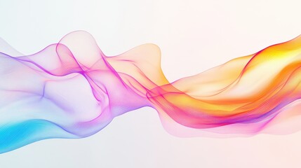 Colorful Abstract Waves and Flowing Curves Background