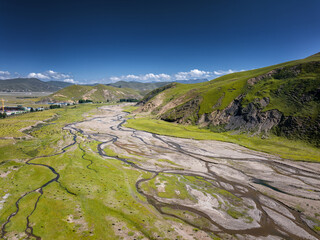 landscape with mountains and sky in Sichuan, China