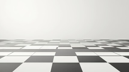 Black and White Checkerboard Floor Design