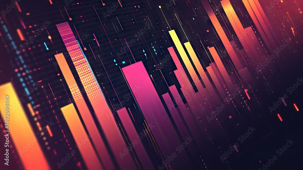 Poster abstract colorful data visualization background