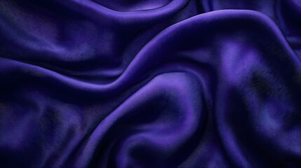 Fototapeta premium Future Dusk: A Deep Purple Satin Fabric with Beautiful Wave Patterns and Earthy Contrast for Modern Aesthetics