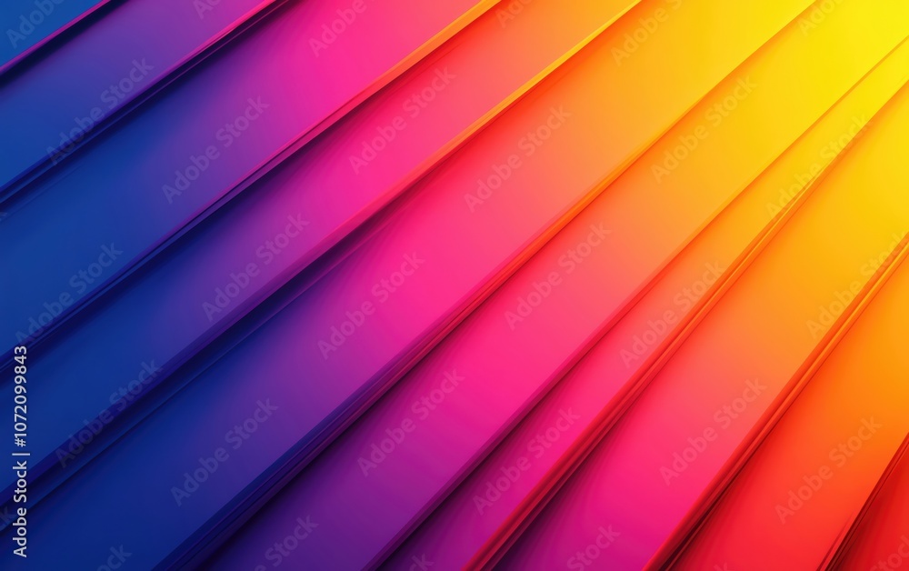 Poster vibrant abstract background featuring dynamic diagonal lines and a gradient of vivid colors for crea
