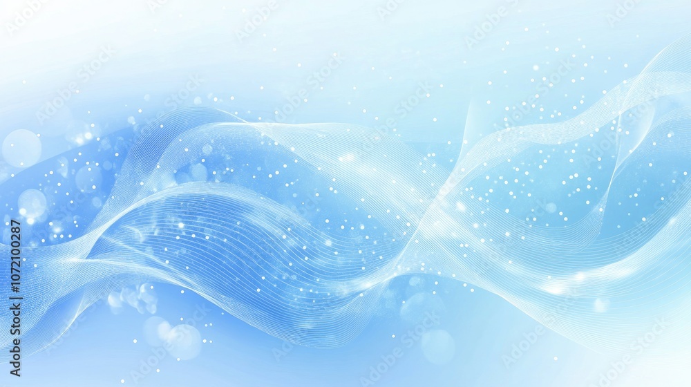 Aufkleber soft blue waves with sparkles for background use