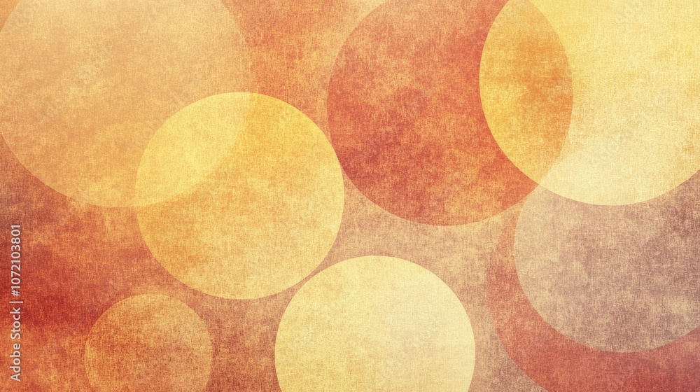 Poster warm gradient background with circular shapes