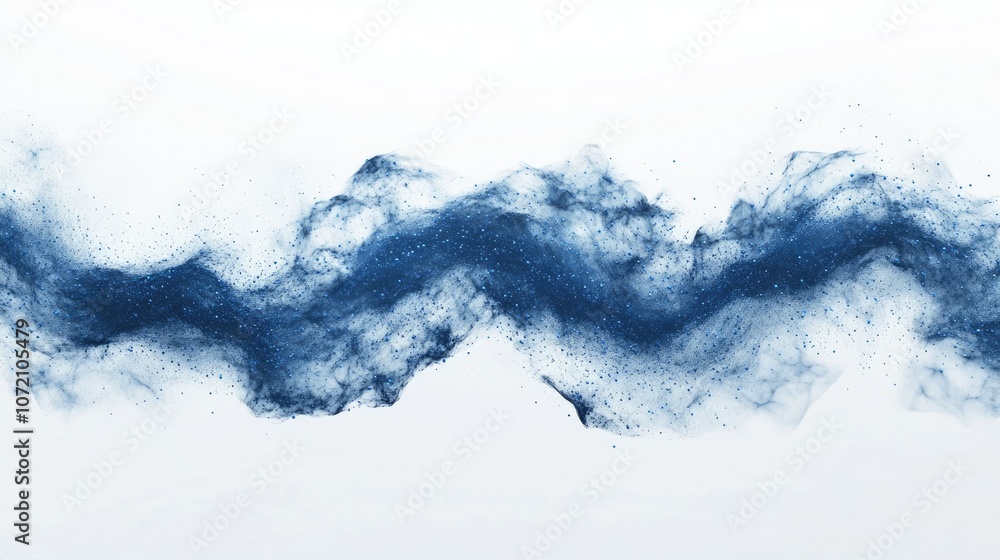 Poster isolated dynamic sound wave with musical elements