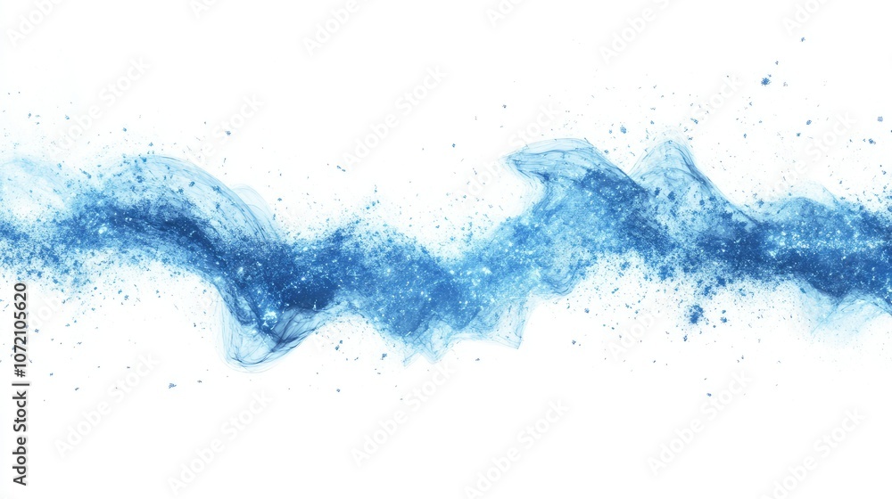 Poster isolated sound wave with pulsating blue effect
