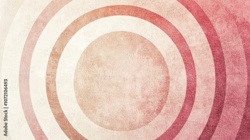 Poster abstract minimalist circular design in soft shades