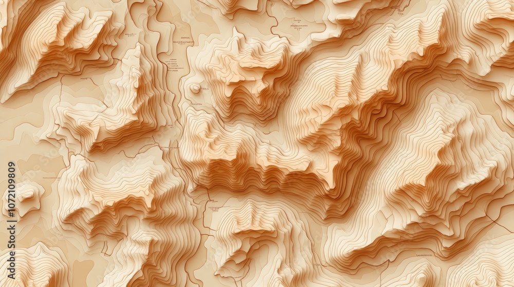 Poster topographic vector map background design