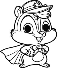 Obraz premium Superhero coloring pages for kids, kids coloring page.