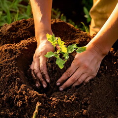 planting a plant