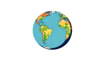 Minimalist Cracked Globe Representing Earth&rsquo;s Vulnerability to Climate Change