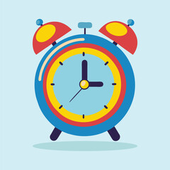 Ringing Alarm Clock vector illustration, clock  flat vector ,stopwatch, hand art clock vector