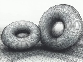 Abstract Wireframe Forms