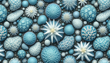 Seamless coral texture with realistic patterns in natural colors and soft lighting