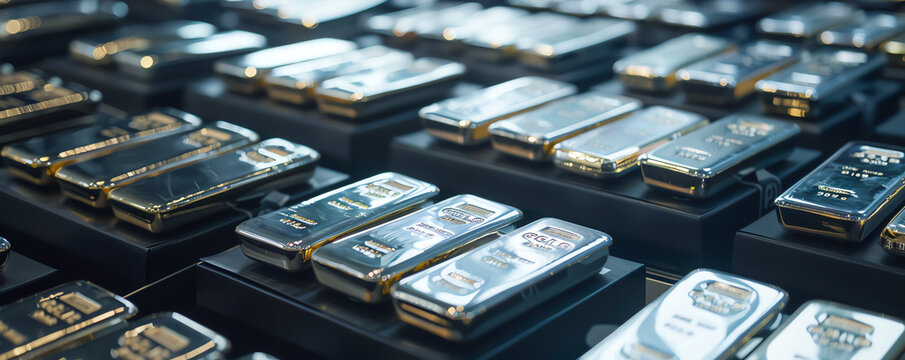 Luxurious display of refined palladium ingots and gold securities, symbolizing ultimate financial security