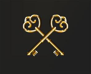 Golden vintage keys