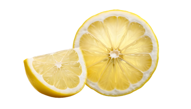Lemon Slice Flower in Vibrant Yellow png