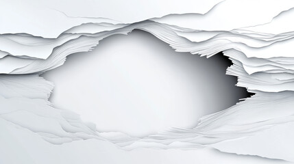 Obraz premium Abstract paper texture with a ripped hole in the center.