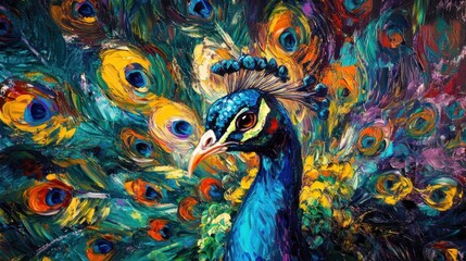 Peacock in Vivid Colors