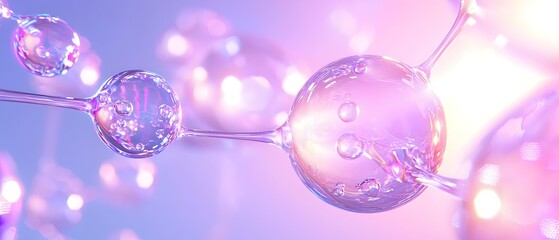 A close up of a bunch of small spheres of water