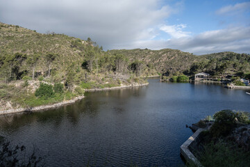 View of the San Jeronimo Dam, La Cumbre, Cordoba province, Argentina