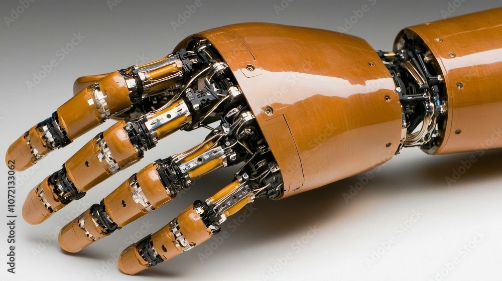 Poster explore the innovative design and functionality of advanced robotic hands in modern technology