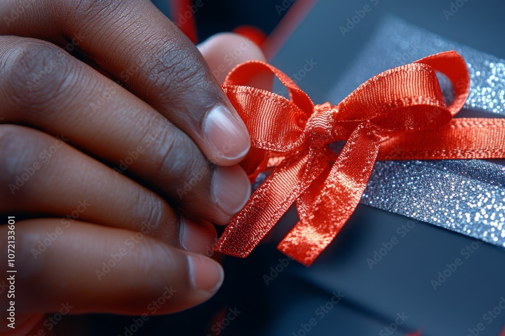 Poster hyper-realistic close-up of a graduateâ€™s hand holding a diploma, showing fine textures on the pape