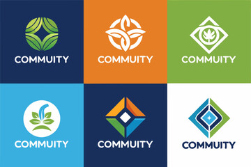 Creative Community Logo Vector Art Illustrations