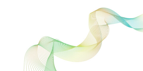 Abstract multicolor gradient wave lines vector background, twisted curve lines and blend effect, frequency sound wave lines, 3d contour line patterned background illustration.	