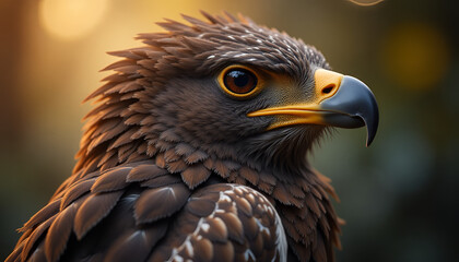 Fototapeta premium Close-up of a majestic bird's plumage featuring seamless textures and intricate feather patterns in natural hues 