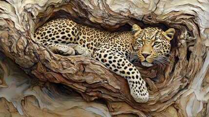 Leopard Resting in Tree