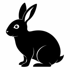 black rabbit silhouette