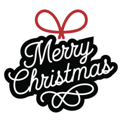 Merry Christmas icon, tree, gift.