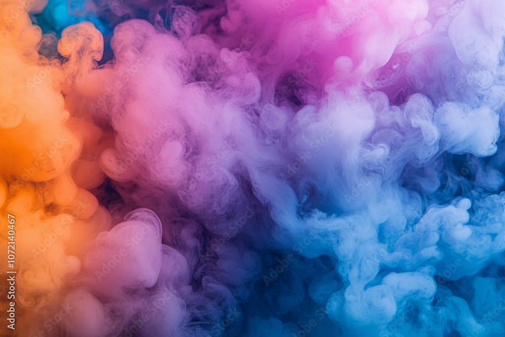 Poster colorful smoke patterns create a vibrant abstract background design