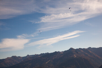 paragliding in the mountains