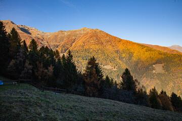 sunset in the mountains