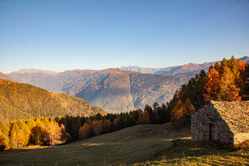 autumn landscape in the mountains