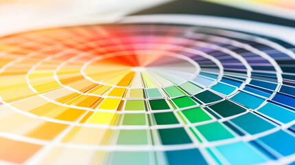 Fototapeta premium A close-up of a color wheel with vibrant hues.