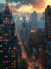 New York City Skyline at Dusk