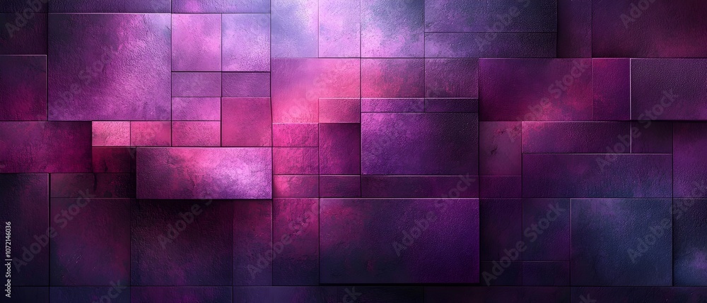 Poster abstract geometric background featuring a blend of deep purple and magenta hues, creating a modern a