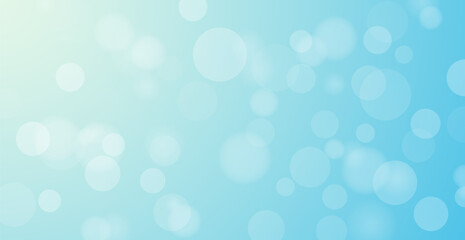 Blue Bokeh Light Background. Abstract Business Banner. Technology Wallpaper. Vector Illustration. Futuristic. Minimal