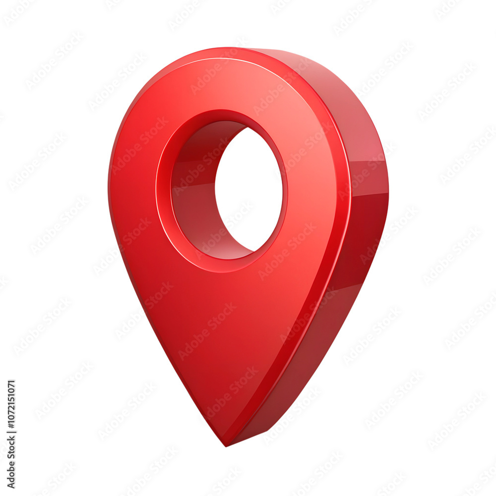 Poster red map pointer isolated on a transparent background,position marker, navigation,red location icon 3