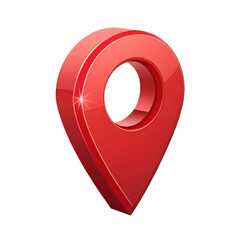 Red map pointer isolated on a transparent background,position marker, navigation,Red location icon 3d style,GPS,3D rendering,red location icon,PNG Red location pointer icon,Red Location Pin,Ai