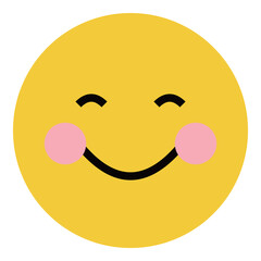 Smiling Blush Emoji Icon

