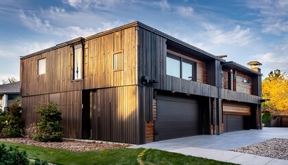Obraz premium Architectural Metal Facades - Homes with unique metal siding or cladding